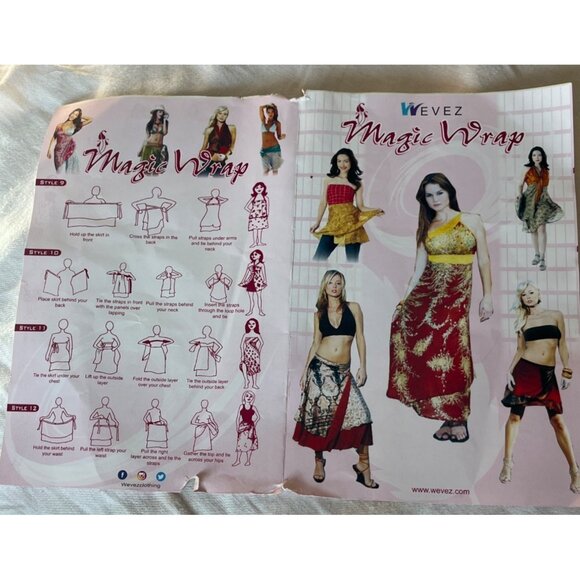 Wrap Sari Skirt Maxi Chiffon Reversible 2 Layers Boho Gypsy Colorful Womens 1 Sz - Picture 7 of 8